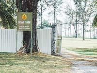 A notice board at the entrance of the Istana Pantai with secured fencing covering 100 sq metres.