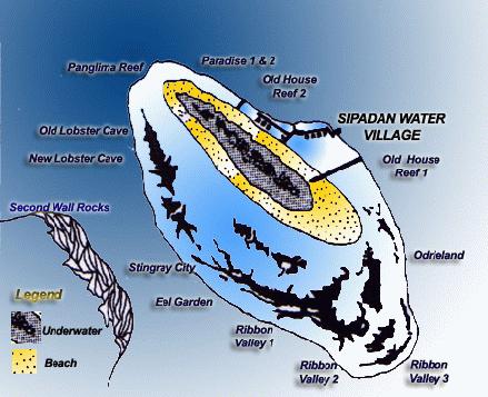 Mabul Island Divesite Map