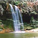 A scenic Lambir Waterfall